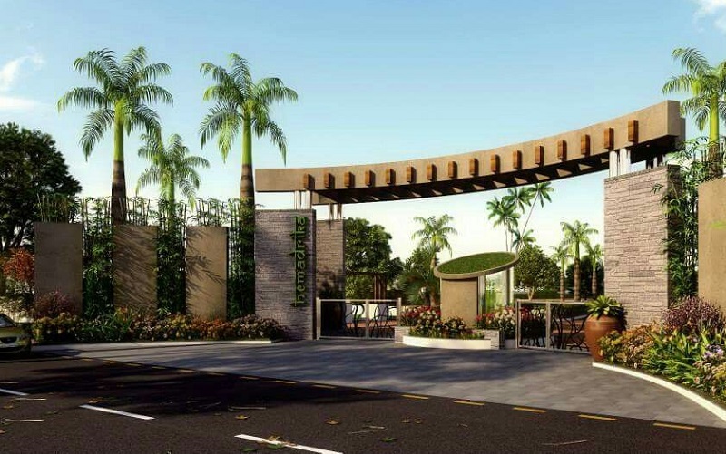 Cổng resort đẹp giúp tạo ấn tượng tới khách hàng