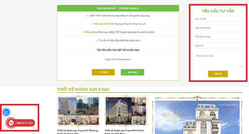Liên hệ để được hỗ trợ tư vấn dự án