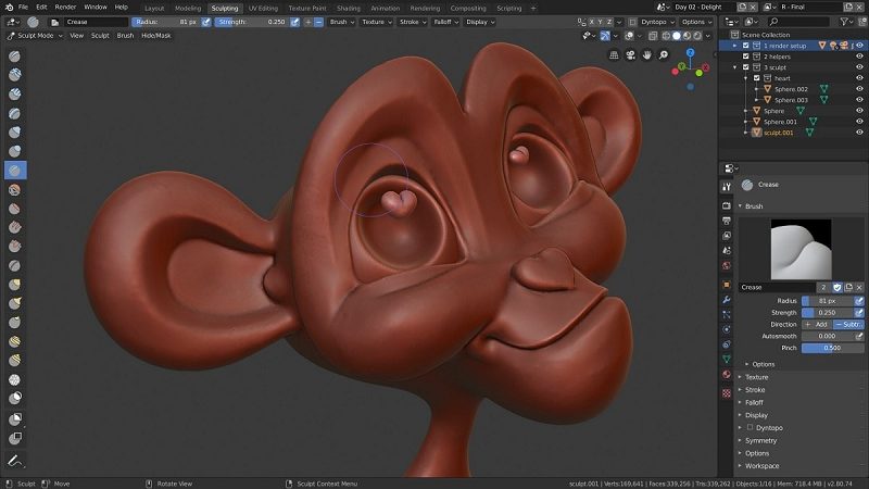 Phần mềm vẽ 3d Sculptris