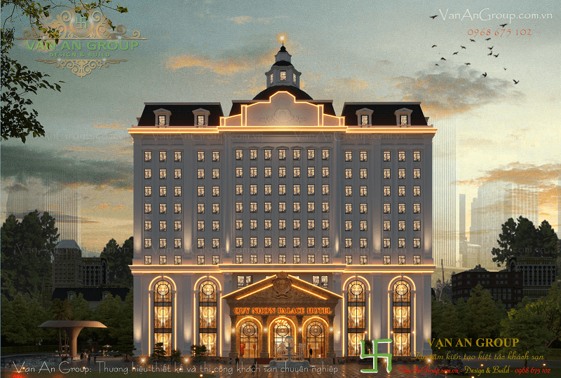 Phối cảnh về đêm Quy Nhơn Hotel 5 sao