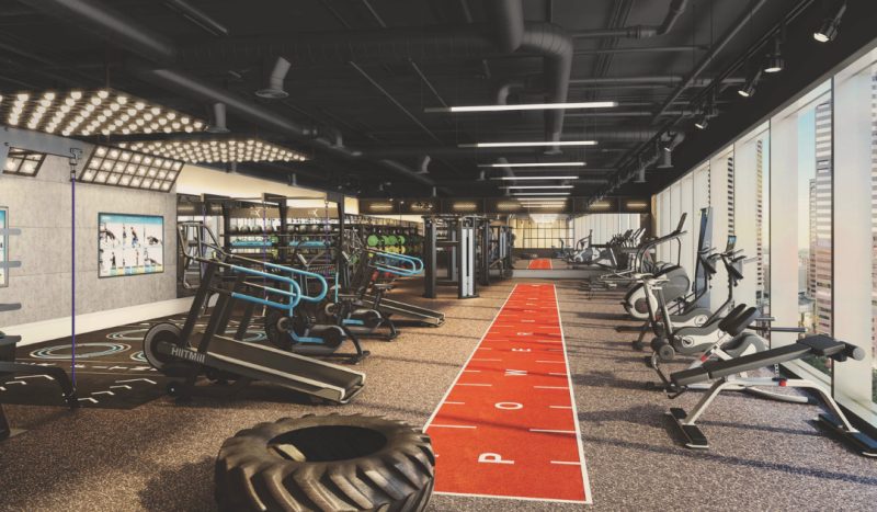 Phòng gym được cung cấp đầy đủ thiết bị hiện đại