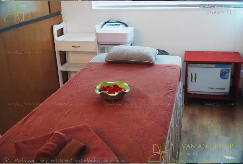 Spa được thiết kế với không gian riêng tư và thoải mái