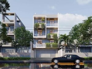 Chi phí thiết kế thi công khách sạn mini 2 sao 4 tầng diện tích mỗi tầng 120m2
