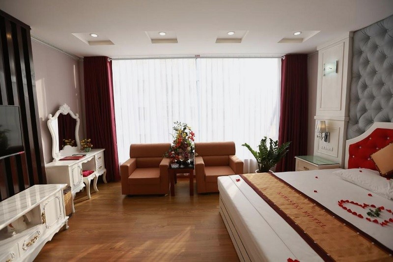 Phòng nghỉ được thiết kế đơn giản, sang trọng