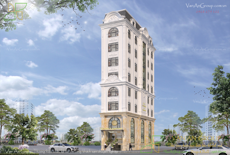 Thiết kế khách sạn 2 sao MK Hotel tại Ba Đình Hà Nội