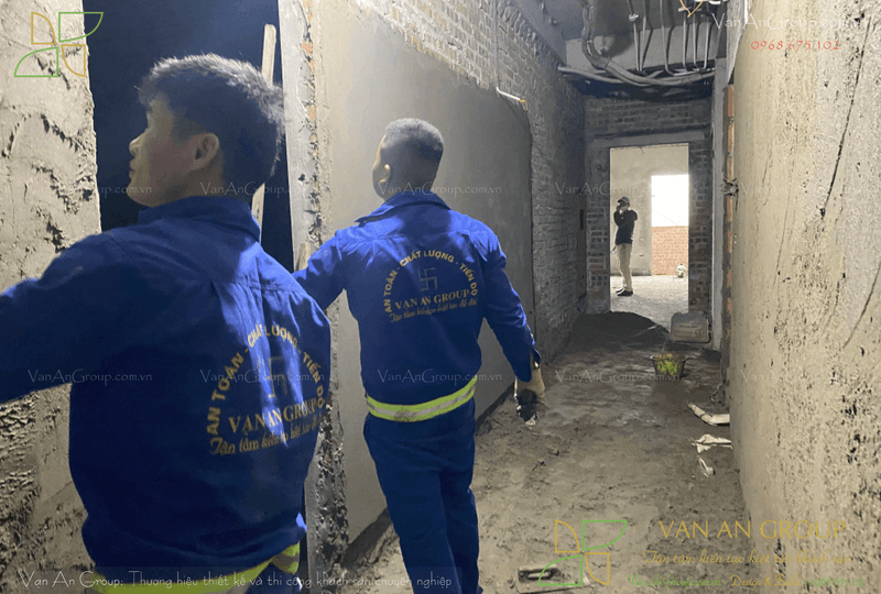 Trát tường, cán nền theo đúng yêu cầu kỹ thuật
