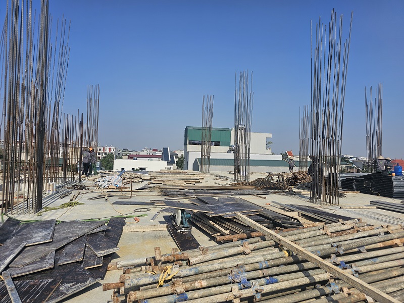 Gia công, lắp dựng cốt thép cột vách