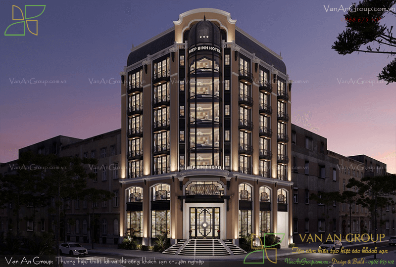 Hiep Binh Hotel nổi bật như một viên ngọc sáng với hệ thống đèn LED chiếu sáng hiện đại