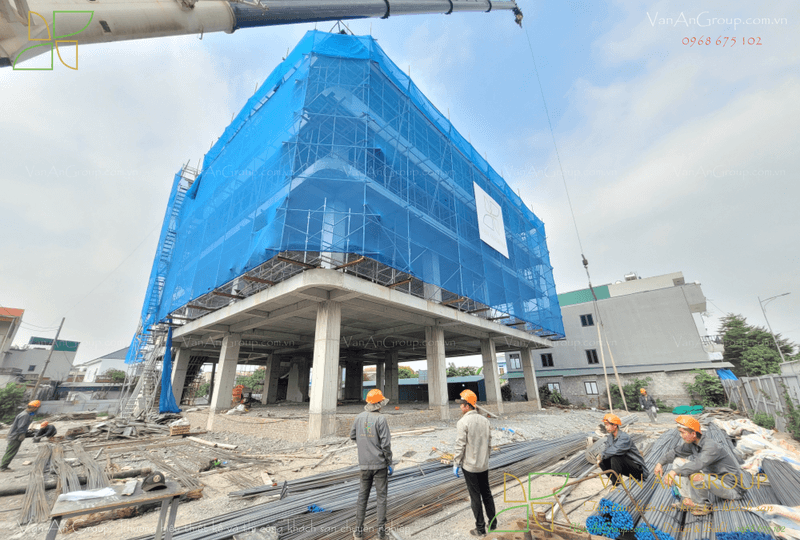 Lắp đặt hệ thống lưới bao che an toàn cho công trình
