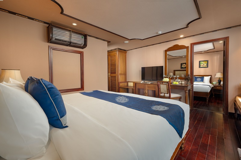 Thiết kế connecting room phong cách Indochine, thanh lịch và tinh tế