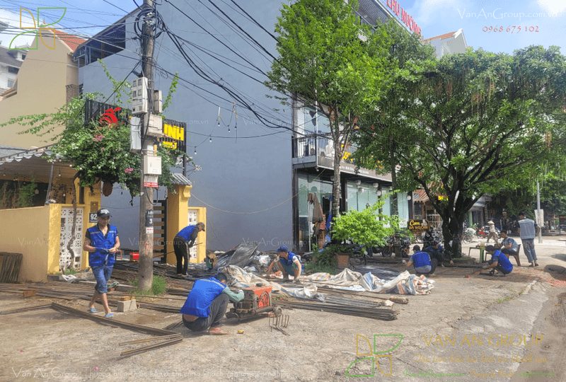 Bố trí tổng mặt bằng khu vực thi công khách sạn mini, 2 sao tại Vũng Tàu
