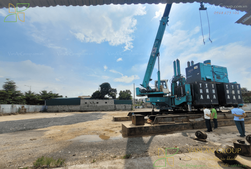 Ép cọc theo tính toán của hồ sơ thiết kế khách sạn tại Nha Trang