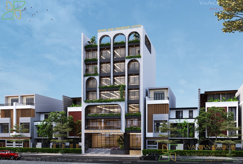 Hồng Anh Diamond Hotel 4 sao là khách sạn được thiết kế theo phong cách hiện đại