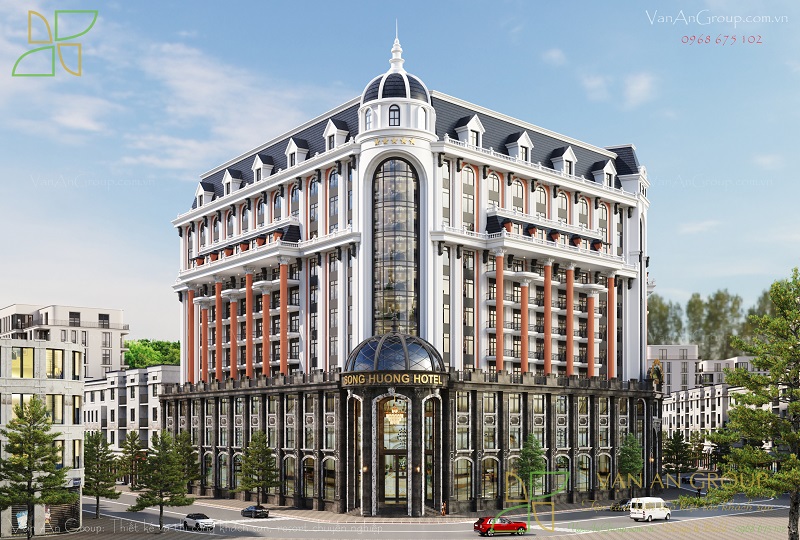 Mẫu thiết kế tổ hợp khách sạn 5 sao đẳng cấp Song Huong Hotel