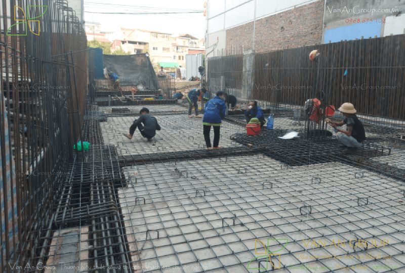 Triển khai thi công cột btct, dầm, sàn btct từng tầng theo hồ sơ thiết kế