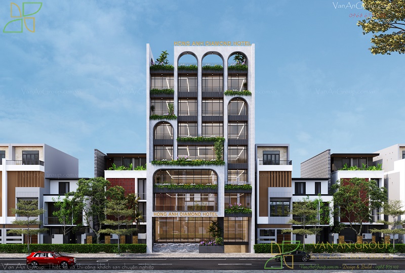Vạn An Group thiết kế khách sạn Hồng Anh Diamond Hotel 4 sao