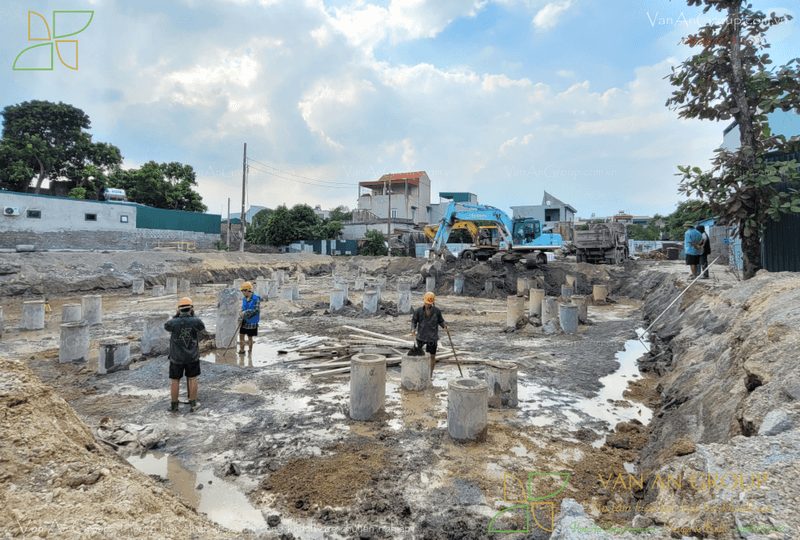 Đào hố móng và dọn dẹp thủ công hố móng công trình tại Phú Quốc