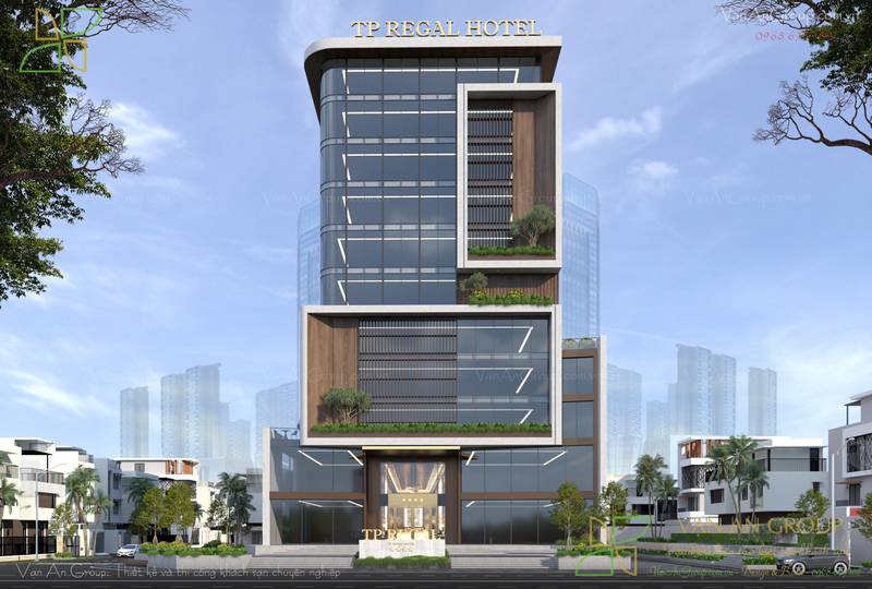 TP REGAL HOTEL gây ấn tượng mạnh mẽ với hình khối kiến trúc vững chãi