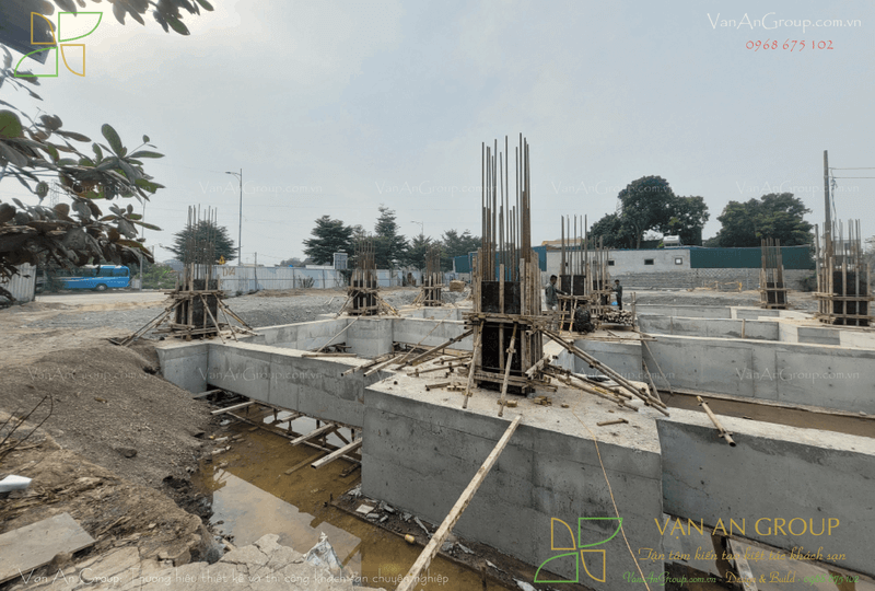 Thi công cột bê tông cốt thép theo từng tầng