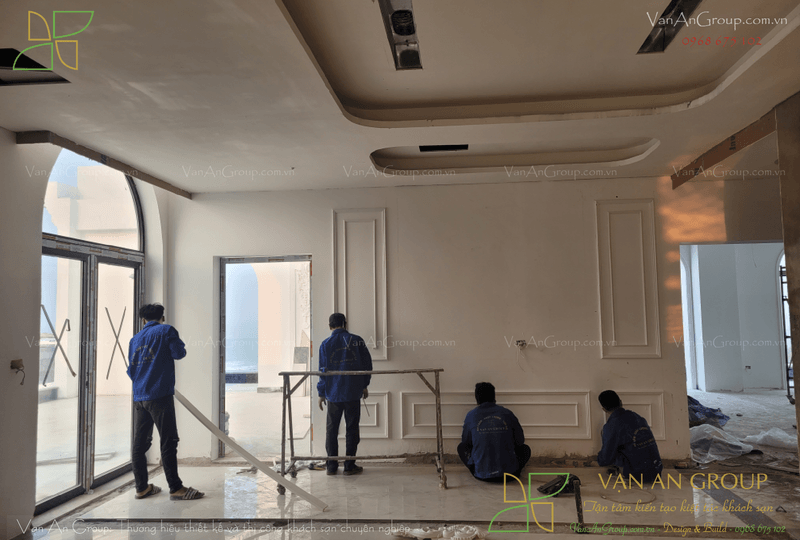 Thi công phào chỉ trang trí và hoàn thiện các hạng mục kiến trúc khách sạn