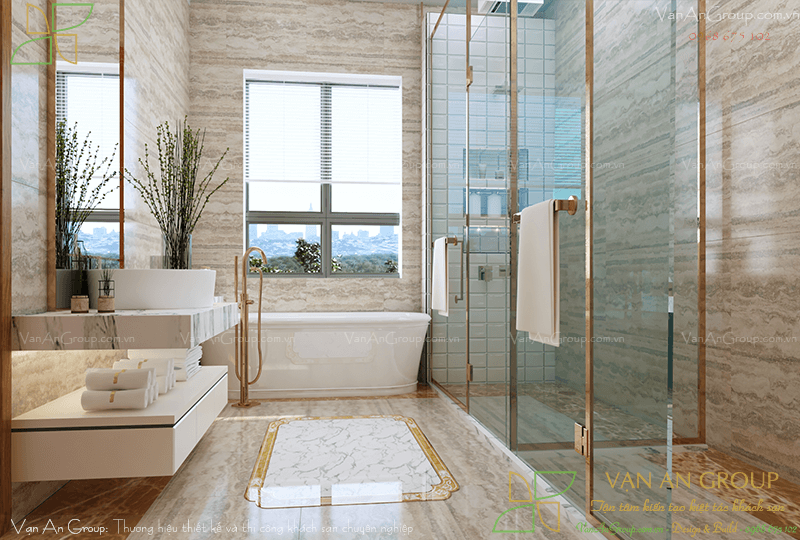 Đồ vải và Amenitie phòng tắm trong phòng Suite khách sạn