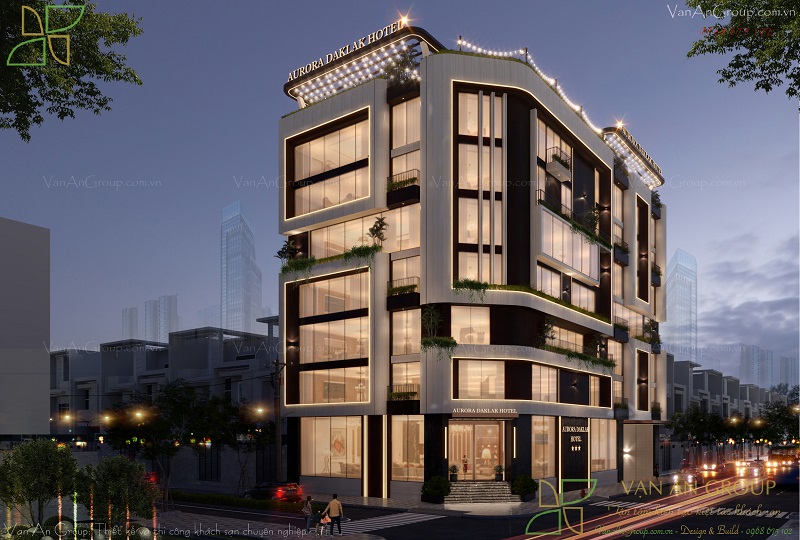 Vạn An Group thi công khách sạn 3 sao Aurora Daklak Hotel chuyên nghiệp