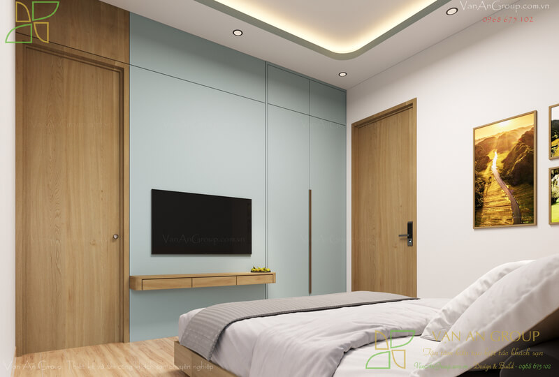 Bố trị gọn gàng, có tivi