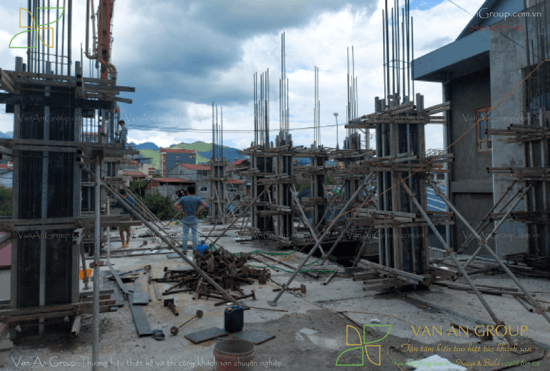 Thi công cột btct, dầm và sàn btct theo từng tầng theo hồ sơ thiết kế