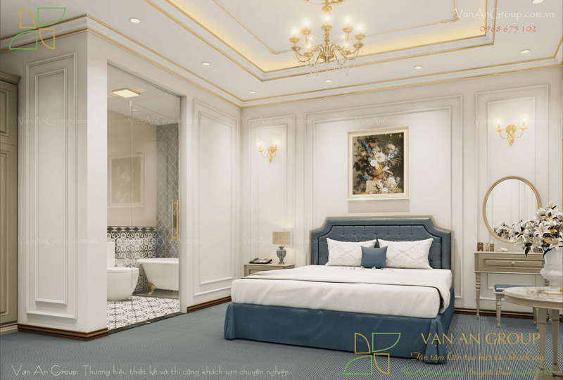Mẫu thiết kế phòng Deluxe khách sạn 4 sao